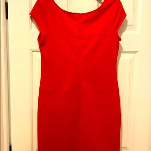 Banana Republic orange red pointe sheath dress